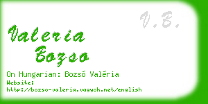 valeria bozso business card